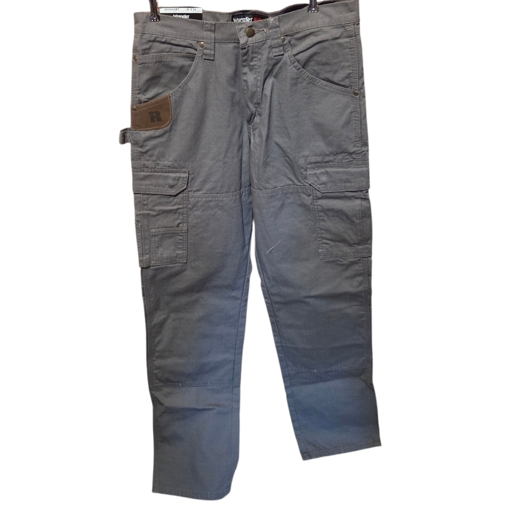 Wrangler RIGGS Workwear Ripstop Ranger Cargo Slate Gray Pants New! 31x34